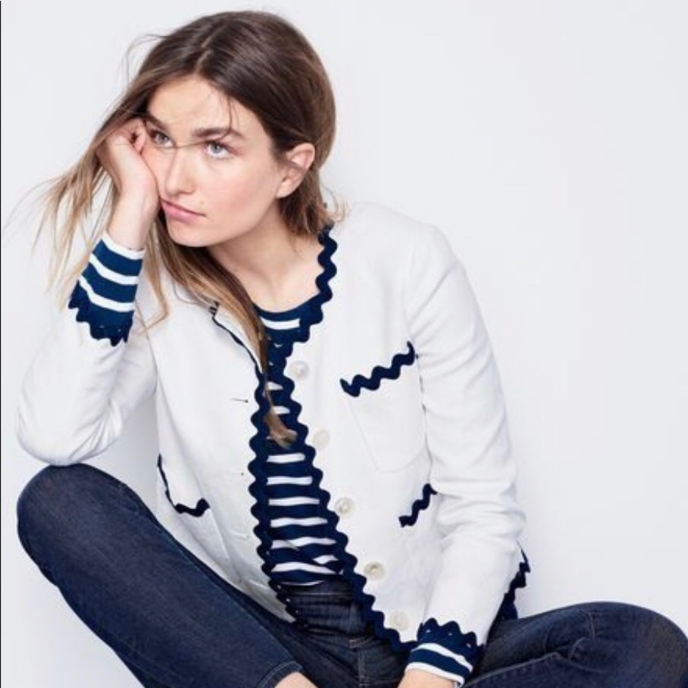 J. Crew Rickrack Trim Lady Jacket SZ 6